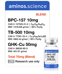 BPC-157, TB-500, GHK-Cu 70mg (Glow Blend)